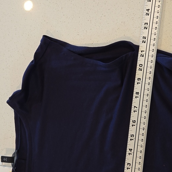 Eileen Fisher Large Blue Purple Maxi Tie Front / Back Dress New with tags - Picture 10 of 12